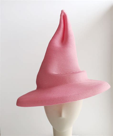 Fashionable pink witch hat